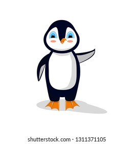 Cute penguin on a white background