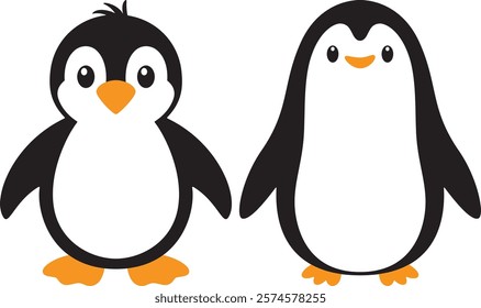 Cute Penguin on a white background.