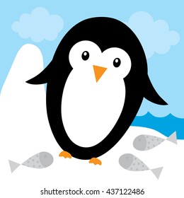 cute penguin perfect for background, card, and etc