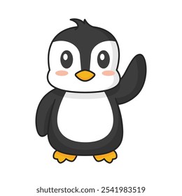 Cute penguin Premium vector isolated Animal cartoon style