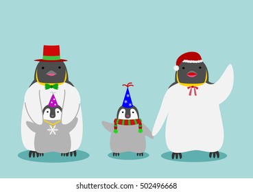 cute penguin set
