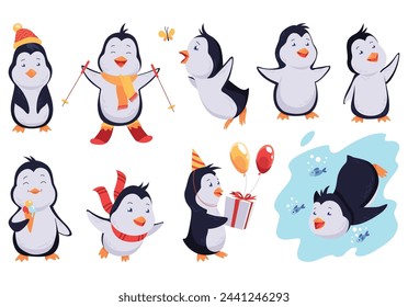 Cute penguin set 