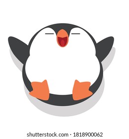 Cute penguin sleeping Cartoon Vector  Illustration