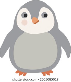 cute penguin, symbol of ice, cold