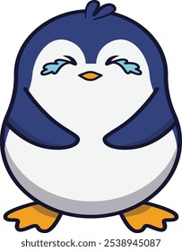 Cute Penguin That Crying Illustration