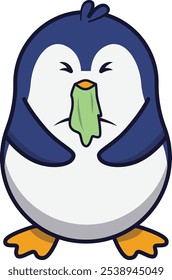 Pinguim bonito jogando para cima ilustração