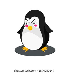 Cute penguin vector Antarctic bird, animal illustration.