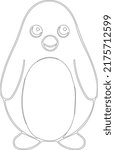 A cute Penguin vector art eps file 