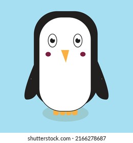 cute penguin vector bird design winter nature 