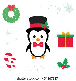 cute penguin vector cartoon illustration