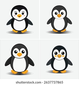 cute penguin vector icon illustration