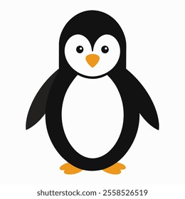 cute penguin vector icon on white background