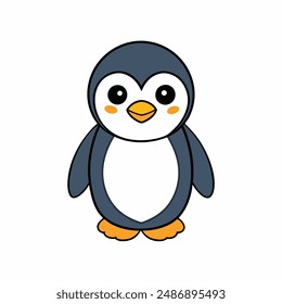 A cute penguin vector illustration