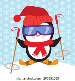 Cute penguin vector illustration