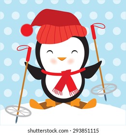 Cute penguin vector illustration
