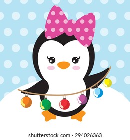 Cute penguin vector illustration