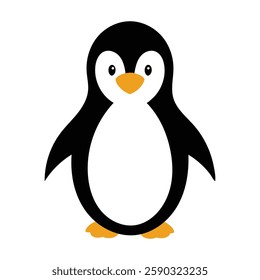 Cute Penguin Vector Illustration – Adorable Cartoon Penguin Clipart 