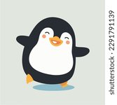 cute penguin Vector illustration art	
