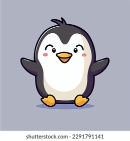 cute penguin Vector illustration art	

