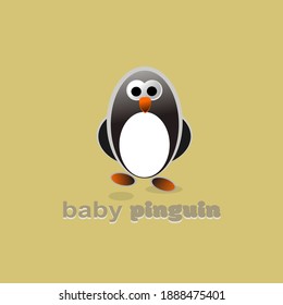 cute penguin vector illustration in flat style