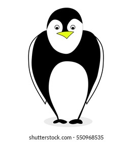 Cute penguin vector. Penguin isolated and emperor penguin illustration