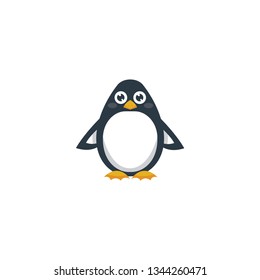 cute penguin vector on a white background