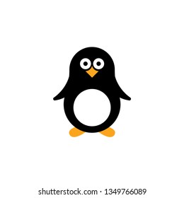 Cute penguin vector on a white background