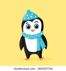 un pingüino lindo en invierno
