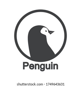 Cute  Penguins animal logo vector