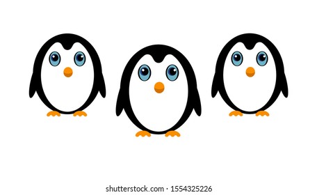 Cute penguins for celebrating christmas