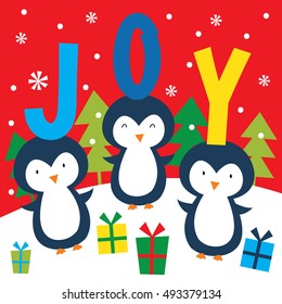 cute penguins cute christmas design