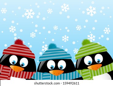 Penguin Border Images, Stock Photos & Vectors | Shutterstock Cute Winter Penguin Wallpaper