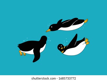 ペンギン 飛び込む のイラスト素材 画像 ベクター画像 Shutterstock