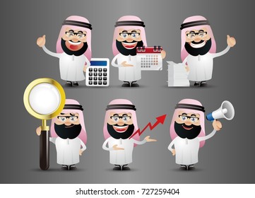 Cute People - arab businessman set 