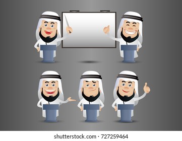 Cute People - arab businessman set 