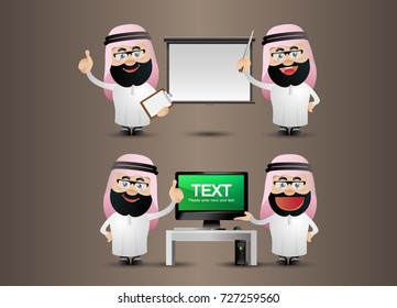 Cute People - arab businessman set 