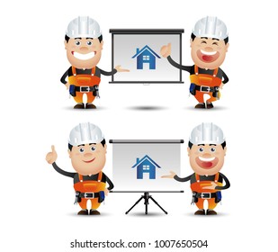 Cute People. Professional. worker