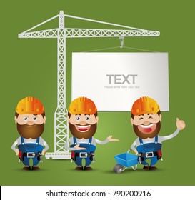 Cute People. Professional. worker