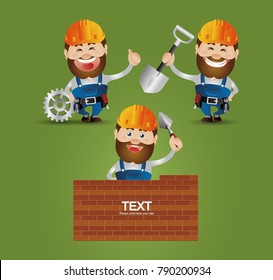 Cute People. Professional. worker