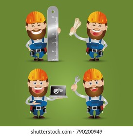 Cute People. Professional. worker