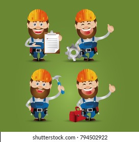 Cute People. Professional. worker