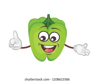 cute pepper character. cartoon vector illustration