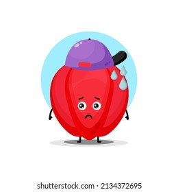 Cute peppers character wearing a hat