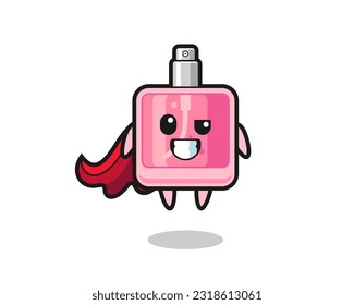 the cute perfume character as a flying superhero , cute style design for t shirt, sticker, logo element