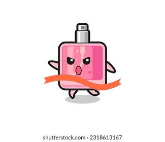 cute perfume illustration is reaching the finish , cute style design for t shirt, sticker, logo element