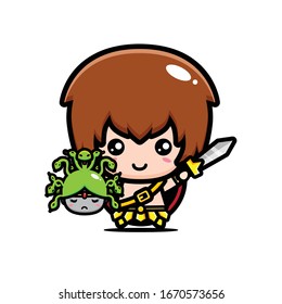 cute PERSEUS character vector design