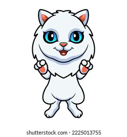Cute persian cat cartoon standing