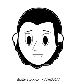 Cute person face cartoon