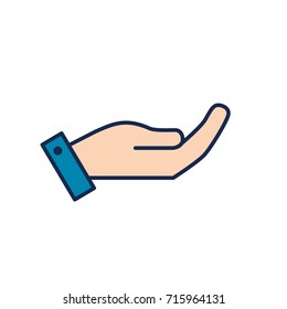 cute person hand flat design