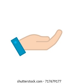 cute person hand flat design